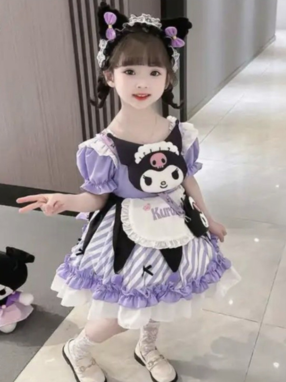 Purple Kuromi Kids Dress
